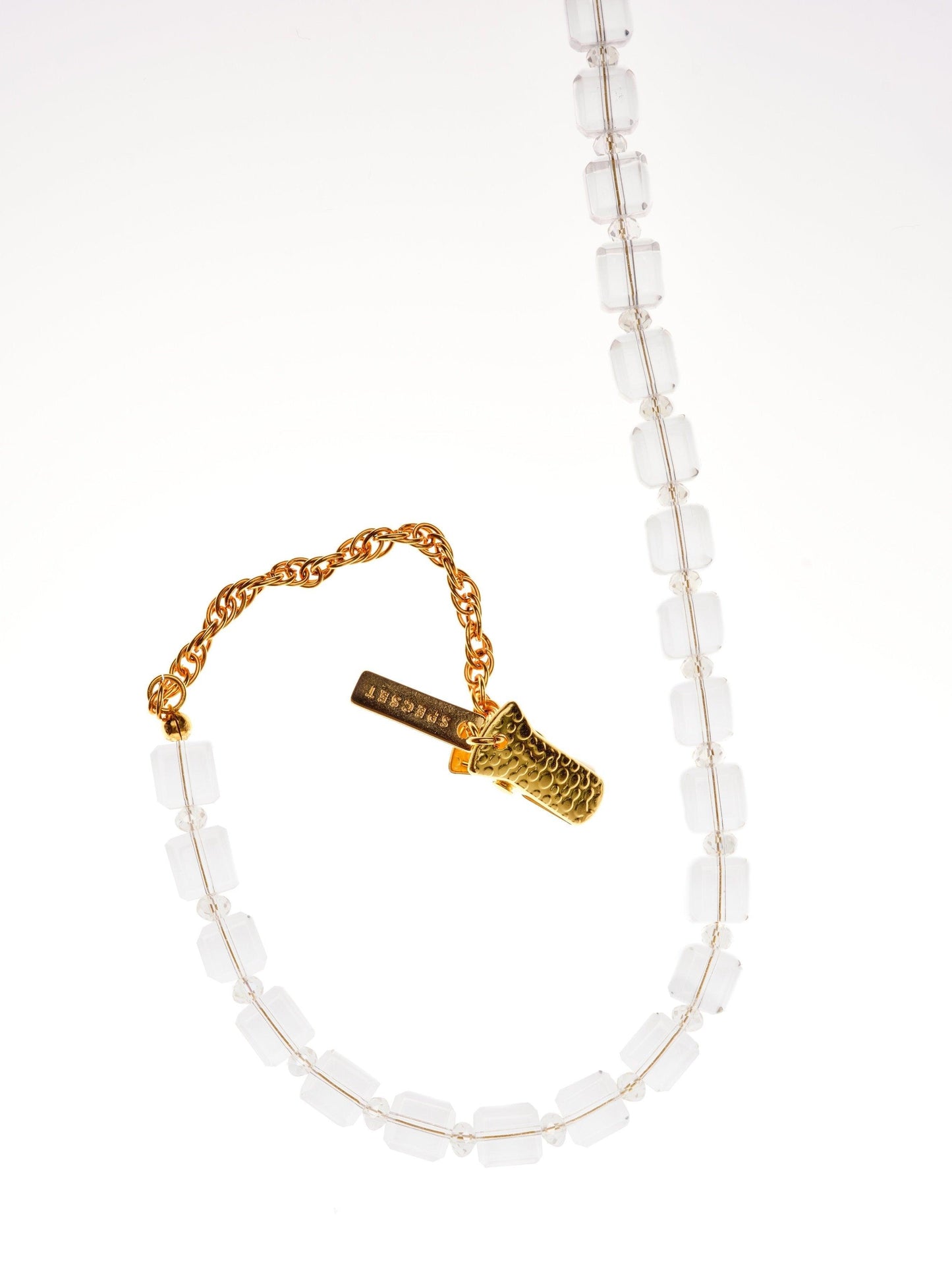 CRYSTAL CLEAR - GOLD Eyewear Chain | SPECSET