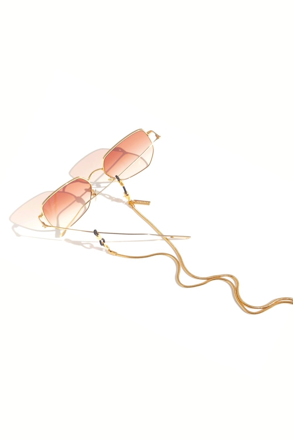 SNAKY - Fine Snakeskin Eyewear Chain - Gold | SPECSET