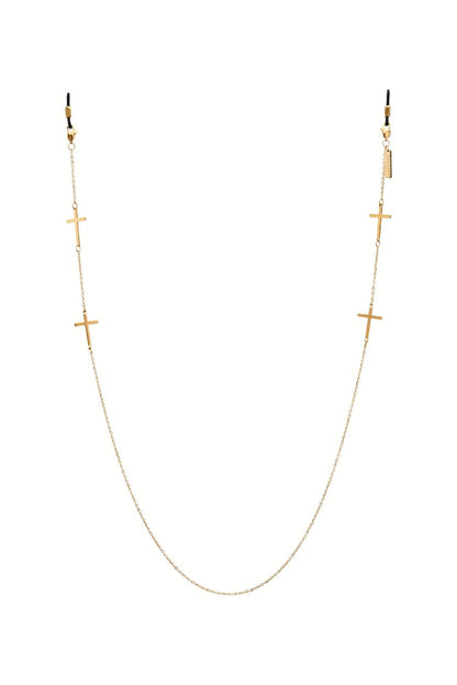 A-CROSS - Delicate Gold Eyewear Chain | SPECSET