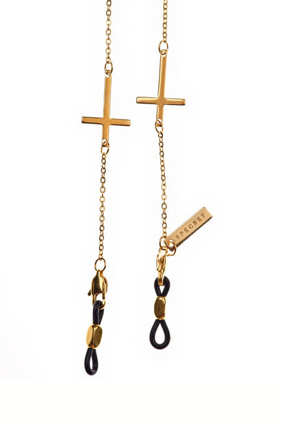 A-CROSS - Delicate Gold Eyewear Chain | SPECSET
