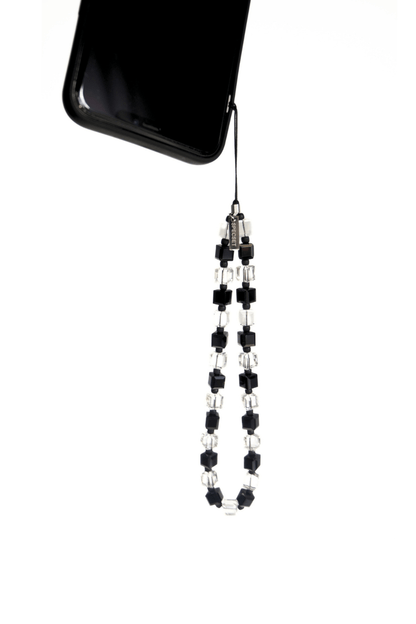 BLING BLING - CLEAR & BLACK Crystal Phone Strap | SPECSET