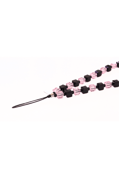 BLING BLING - PINK & BLACK Crystal Phone Strap | SPECSET