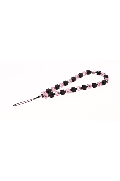BLING BLING - PINK & BLACK Crystal Phone Strap | SPECSET