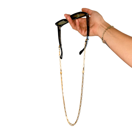 BLOW GUN - Convertible GOLD Eyewear Chain & Necklace | SPECSET