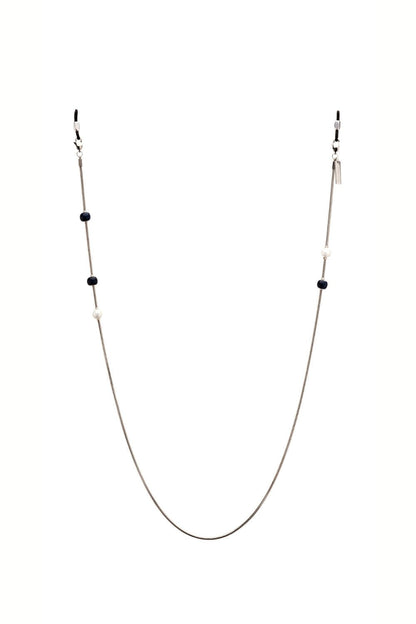 BUBBLE COUPLE - Snakeskin Beaded Glasses Chain - Silver | SPECSET