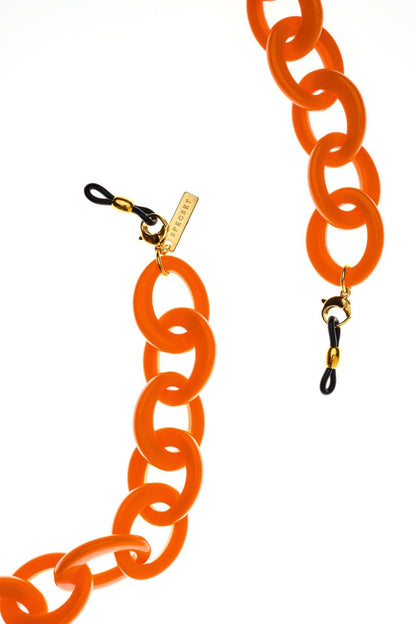 CHEEKY ROUNDY - Chunky ORANGE Eyewear Chain | SPECSET