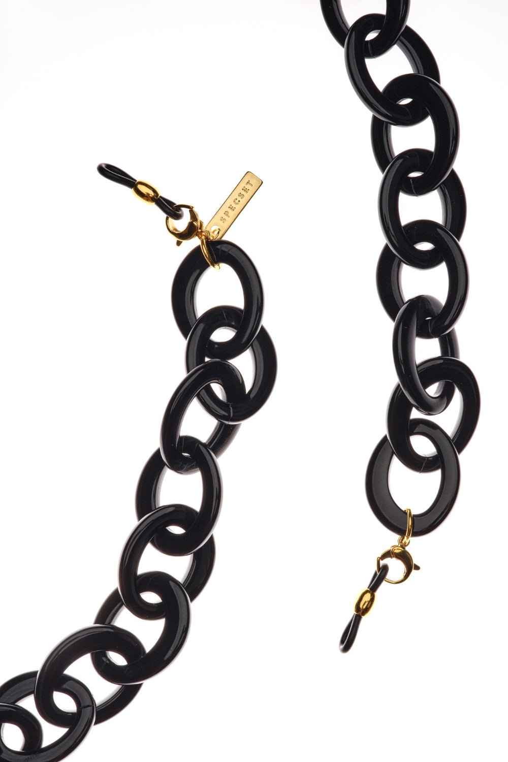 CHEEKY ROUNDY - Chunky BLACK Eyewear Chain | SPECSET