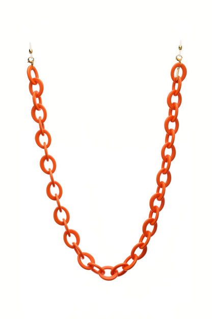 CHEEKY ROUNDY - Chunky ORANGE Eyewear Chain | SPECSET