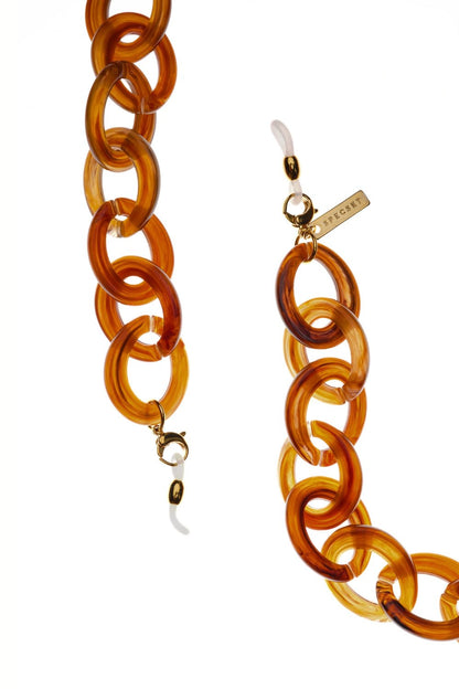 CHEEKY ROUNDY - Chunky COFFEE Eyewear Chain | SPECSET