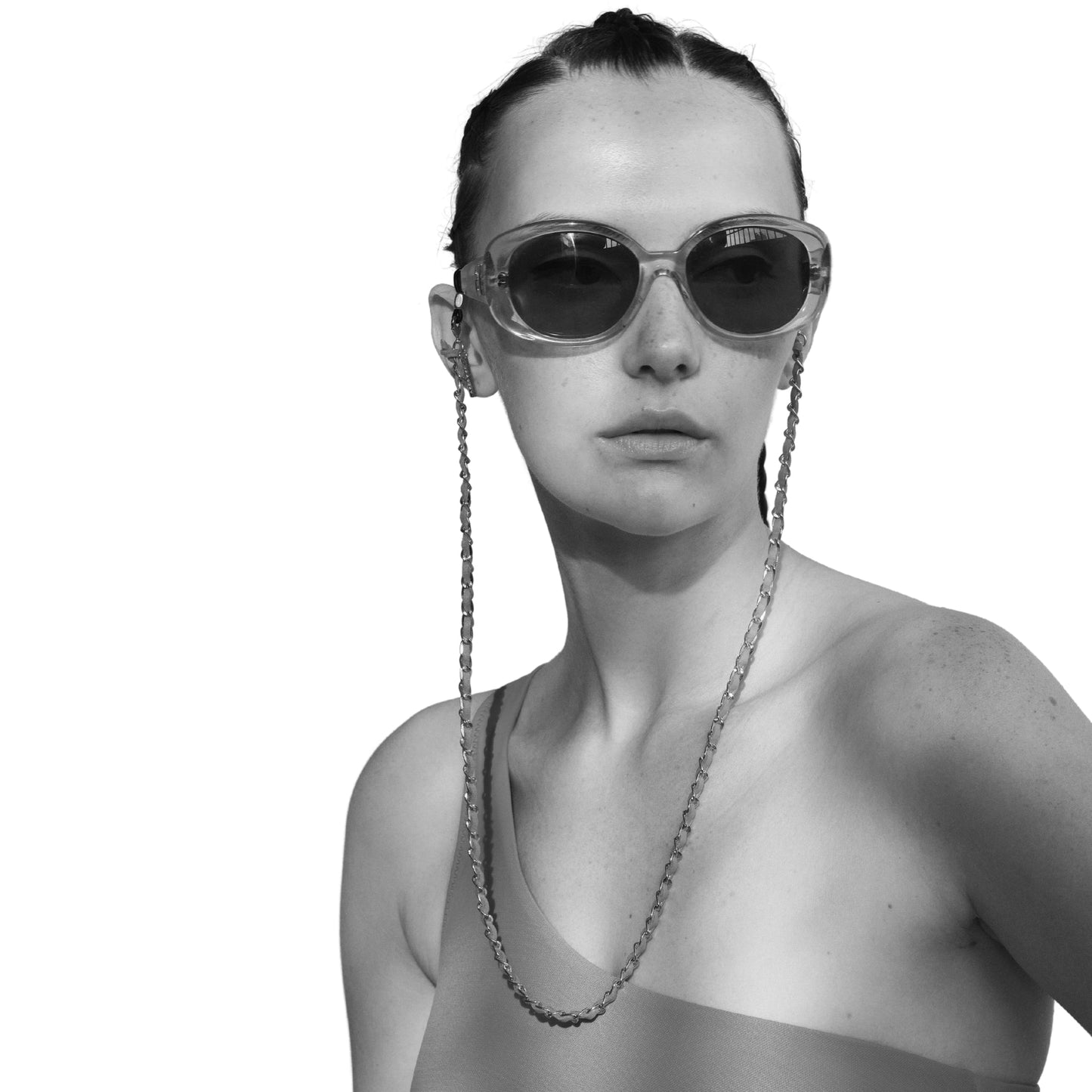 CLASSIC.C -SILVER GRAY Designer Eyewear Chain | SPECSET