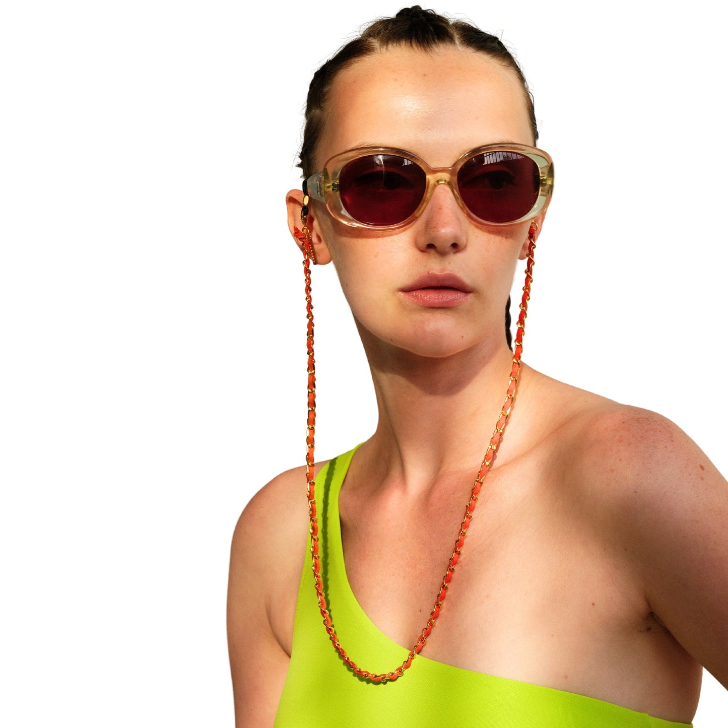 CLASSIC.C -GOLD ORANGE Designer Eyewear Chain | SPECSET