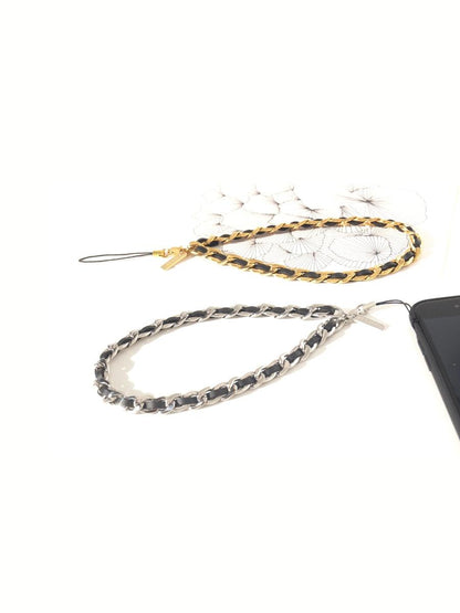 CLASSY'C - BLACK Wrist Phone Chain with Silver or Gold | SPECSET