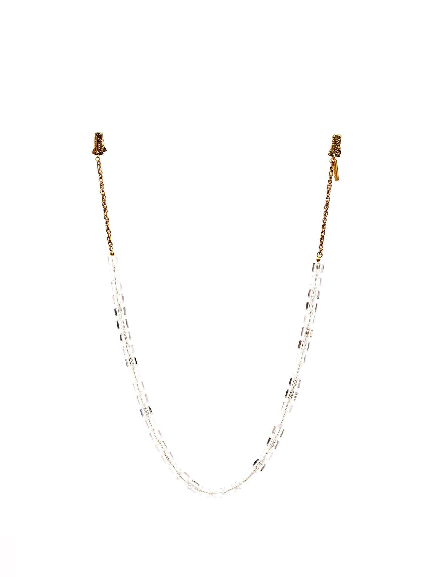 CRYSTAL CLEAR - GOLD Eyewear Chain | SPECSET