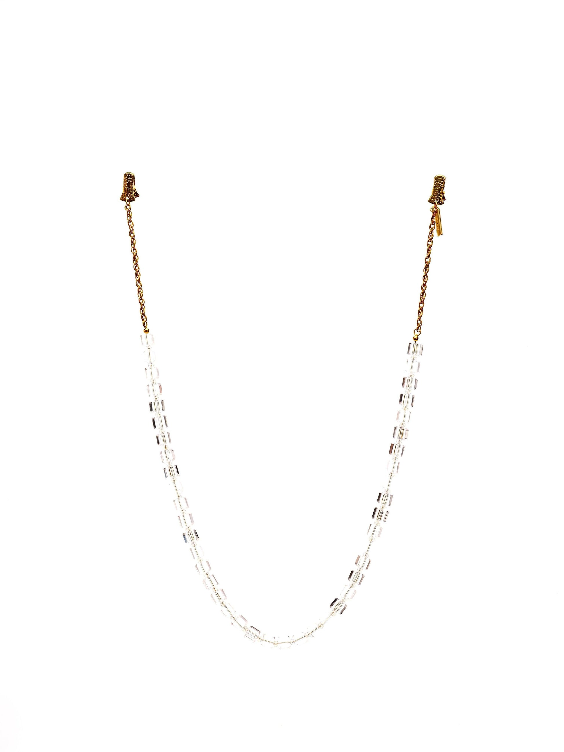 CRYSTAL CLEAR - GOLD Eyewear Chain | SPECSET