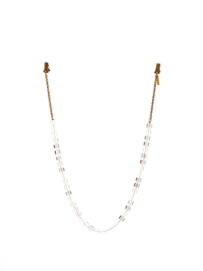 CRYSTAL CLEAR - GOLD Eyewear Chain | SPECSET