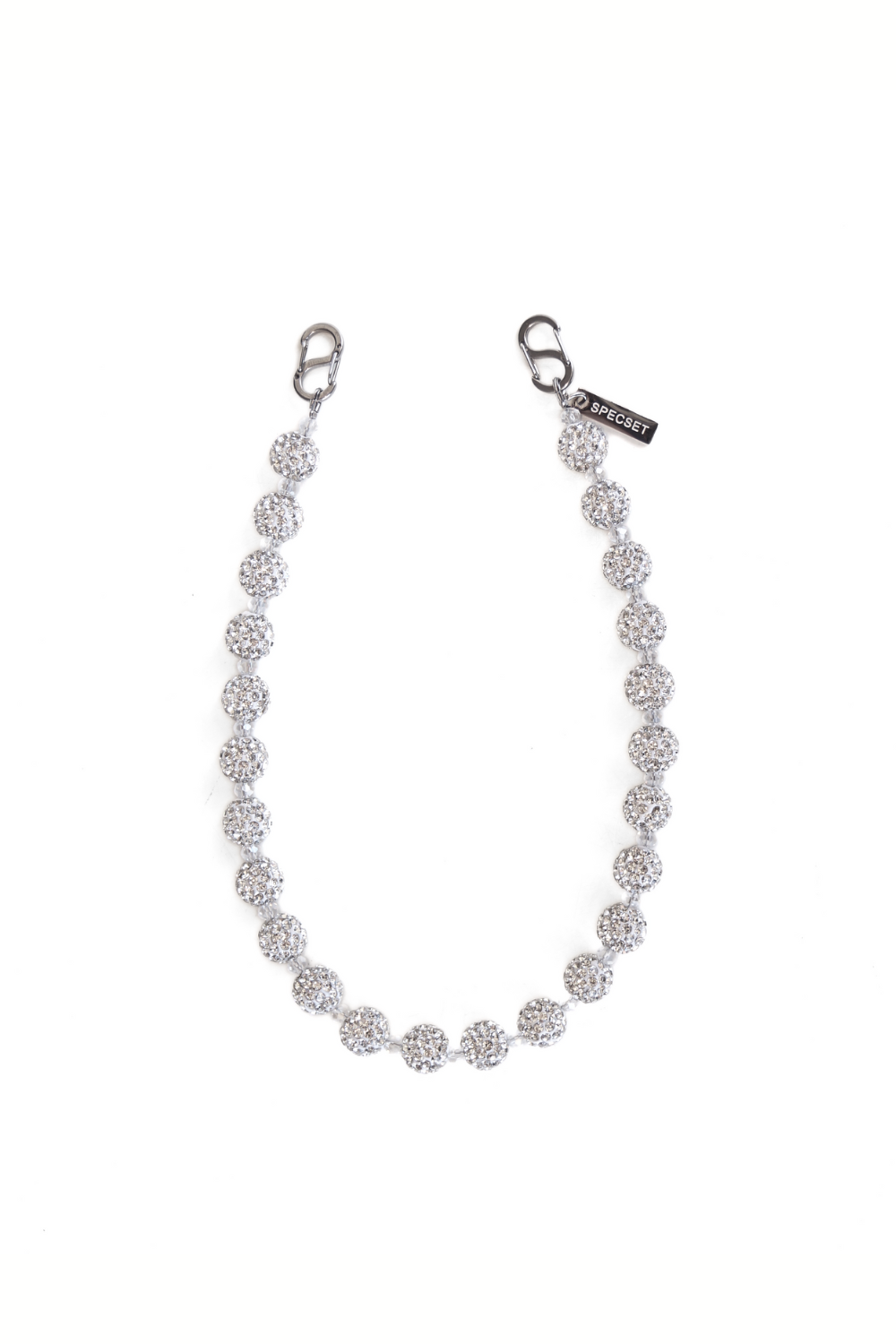 DISCO BALL - SILVER Rhinestone Crystal Phone Strap | SPECSET