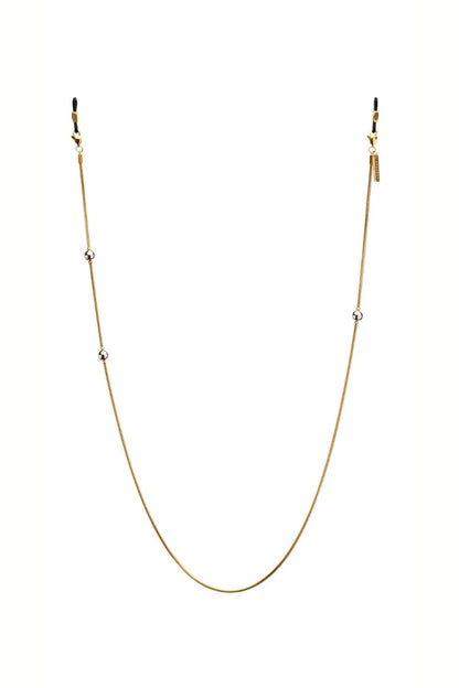 DOT SPOT - Snakeskin Beaded Eyewear Chain - Gold | SPECSET