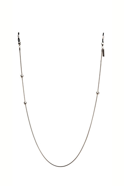 DOT SPOT - Snakeskin Beaded Eyewear Chain - Silver | SPECSET