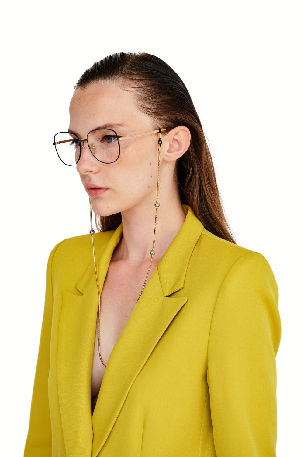 DOT SPOT - Snakeskin Beaded Eyewear Chain - Gold | SPECSET