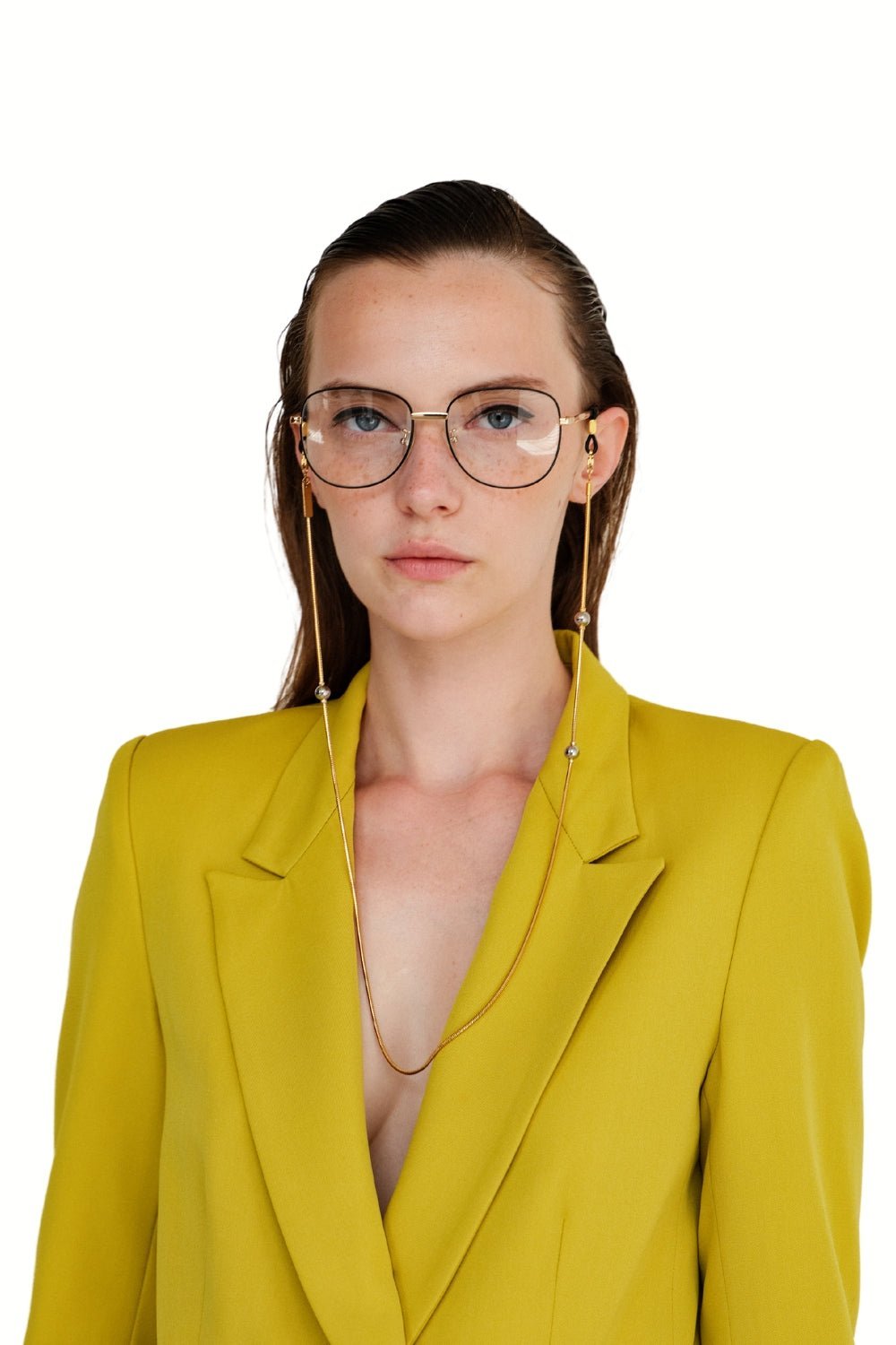 DOT SPOT - Snakeskin Beaded Eyewear Chain - Gold | SPECSET