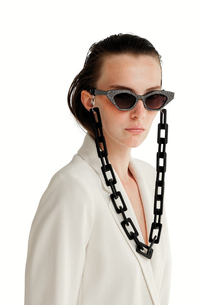 FAME FRAME - MATTE BLACK Chunky Eyewear Chain | SPECSET