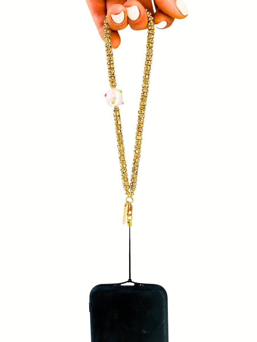 FLASH ACT - GOLD Crystal Phone Chain | SPECSET