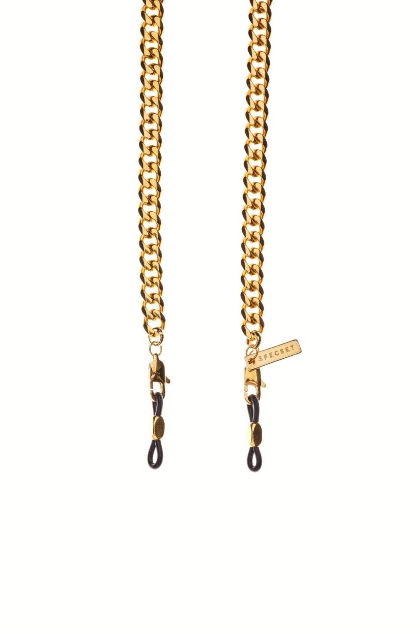 FLATTEN Unisex Flat Curb Eyewear Chain - Gold | SPECSET