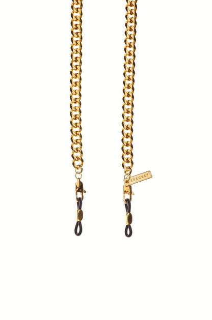 FLATTEN Unisex Flat Curb Eyewear Chain - Gold | SPECSET
