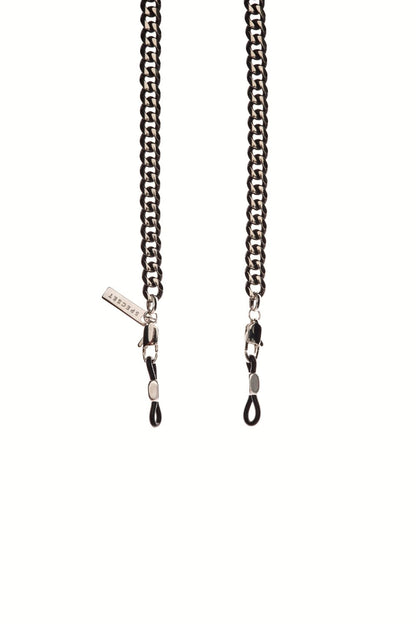 FLATTEN Unisex Flat Curb Eyewear Chain - Gunmetal | SPECSET