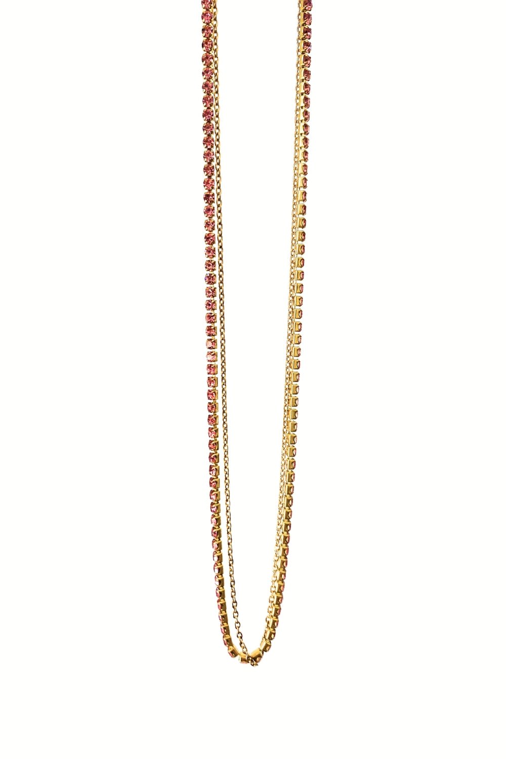 GLORIOUS GOLD - PINK Zircon Crystals Eyewear Chain | SPECSET