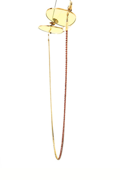 GLORIOUS GOLD - PINK Zircon Crystals Eyewear Chain | SPECSET