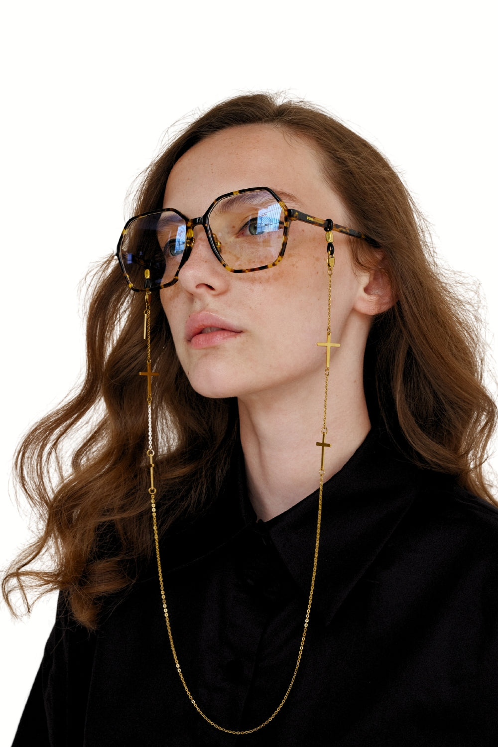 A-CROSS - Delicate Gold Eyewear Chain | SPECSET