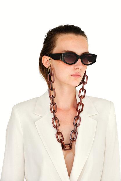 GREAT MATE - TORTOISESHELL Oversized Eyewear Chain | SPECSET