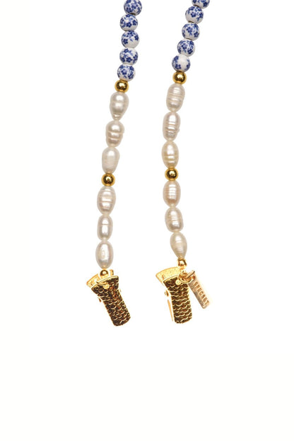 GREEK PEEK - Freshwater Pearls GOLD Eyewear Chain  | SPECSET