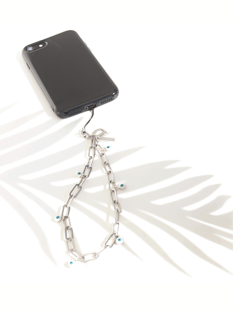 KEEP AN EYE - SILVER Personalized Phone Chain | SPECSET