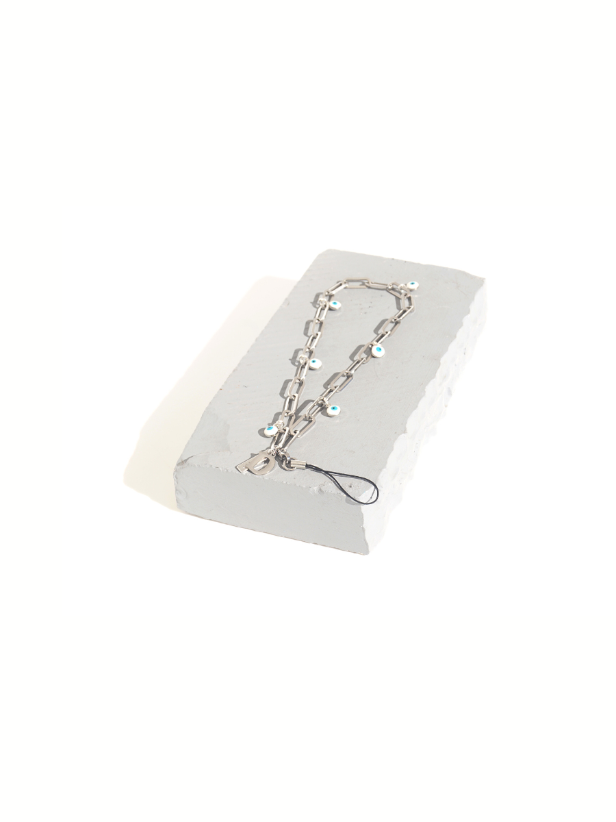 KEEP AN EYE - SILVER Personalized Phone Chain | SPECSET