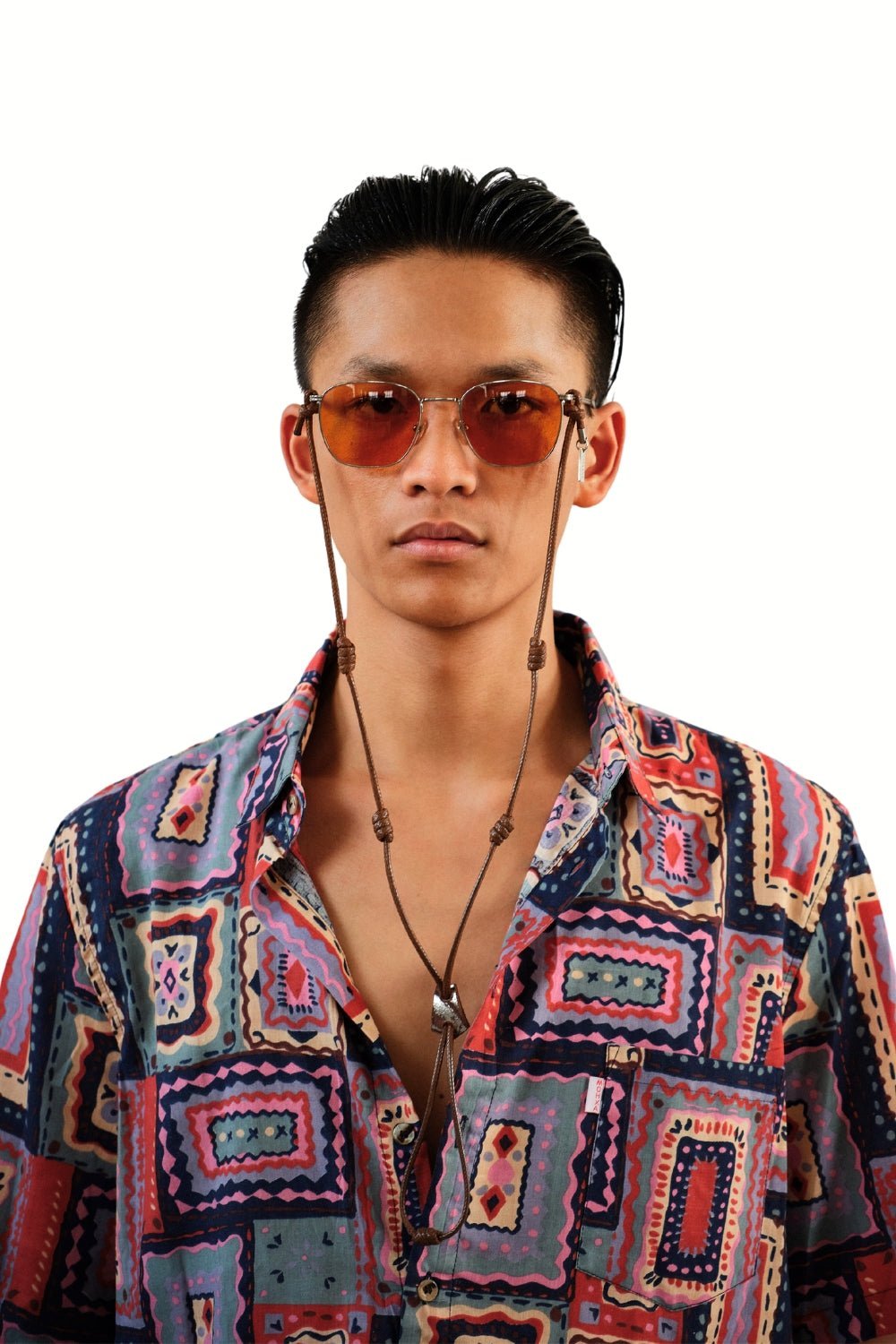 KNOTTY - BROWN Men's Leather Eyewear Strap | SPECSET