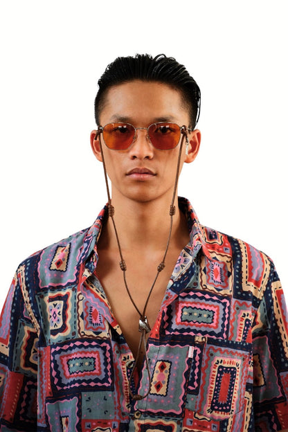 KNOTTY - BROWN Men's Leather Eyewear Strap | SPECSET