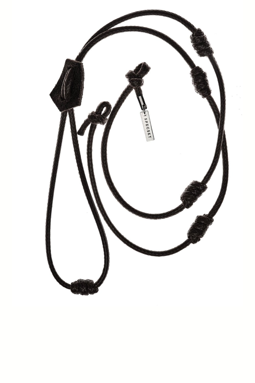 KNOTTY - BLACK Men's Leather Eyewear Strap | SPECSET