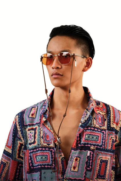 KNOTTY - BROWN Men's Leather Eyewear Strap | SPECSET