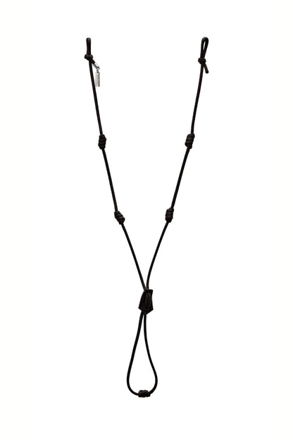 KNOTTY - BLACK Men's Leather Eyewear Strap | SPECSET