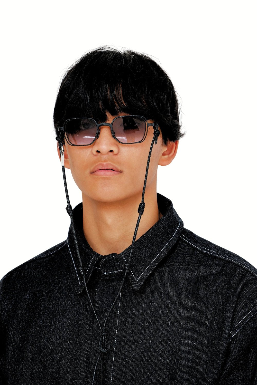 KNOTTY - BLACK Men's Leather Eyewear Strap | SPECSET