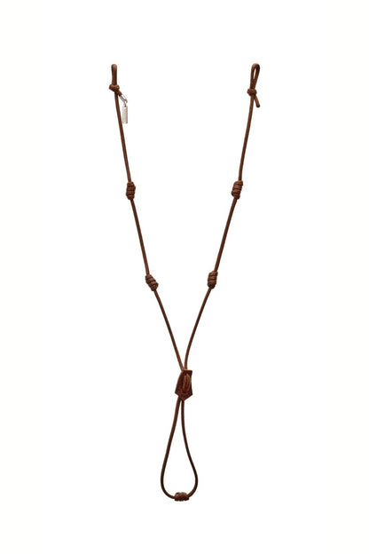 KNOTTY - BROWN Men's Leather Eyewear Strap | SPECSET