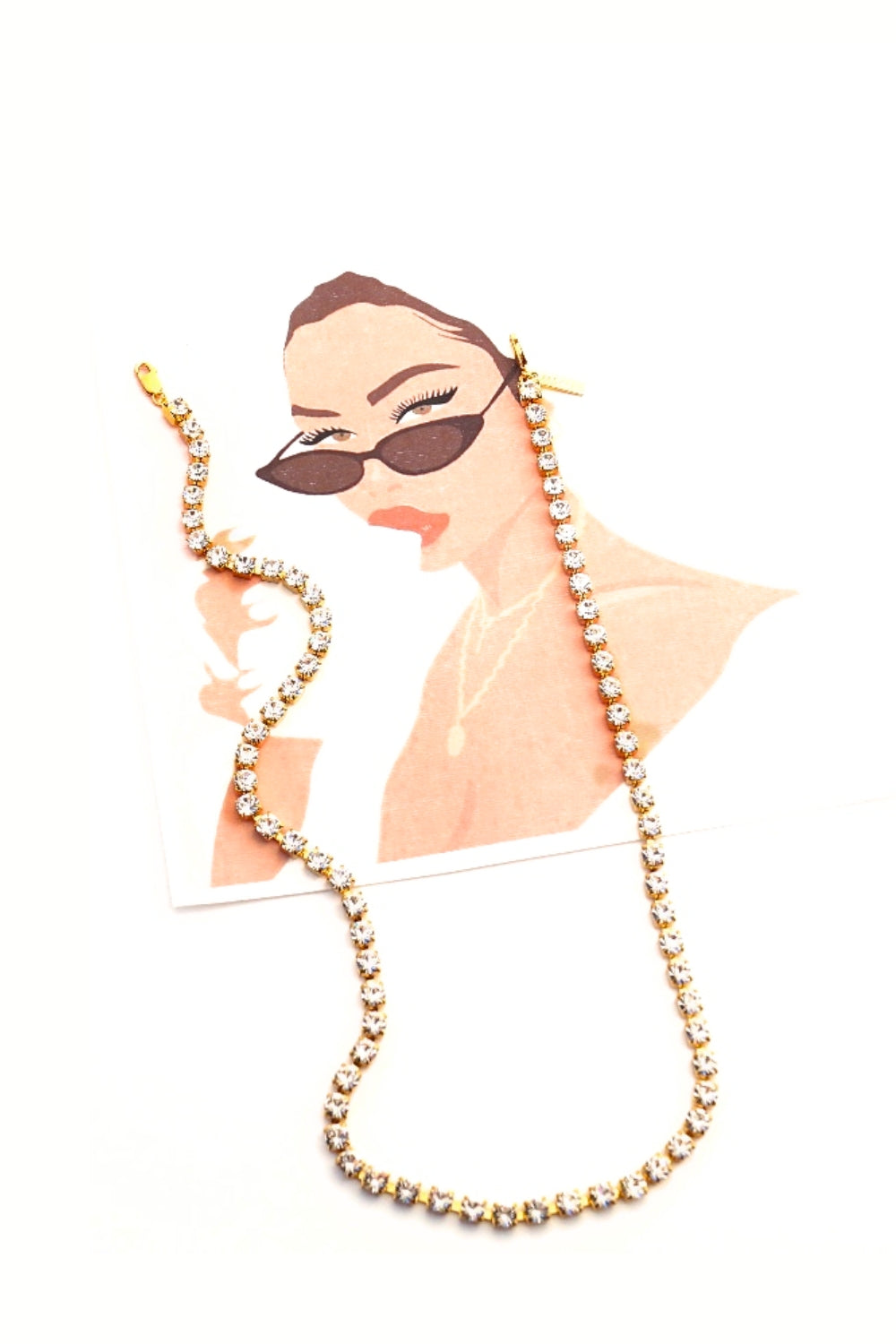 LEADING LADY - GOLD Crystals Eyewear Chain | SPECSET