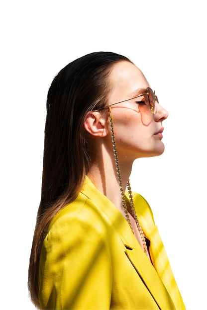 LEADING LADY - GOLD Crystals Eyewear Chain | SPECSET