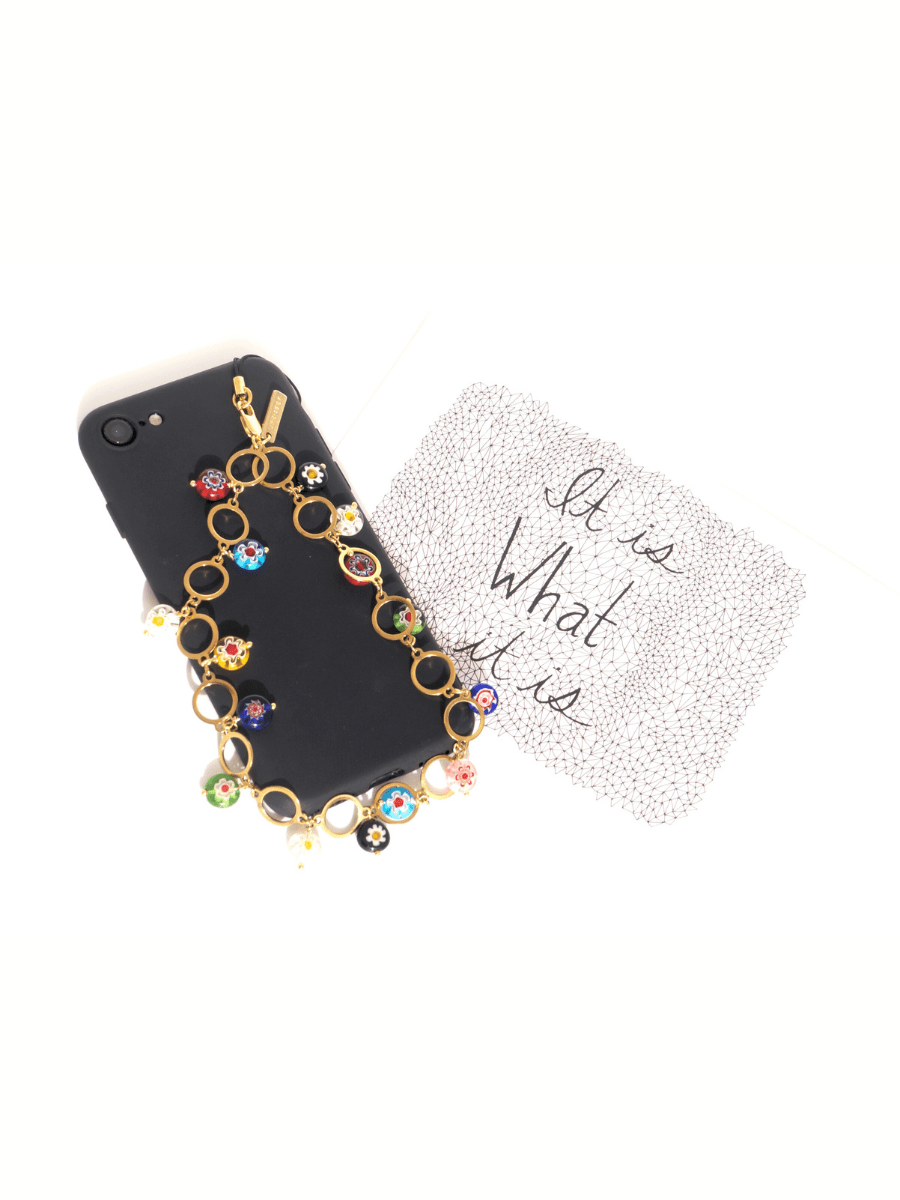 MILLEFIORI - GOLD Wrist Phone Chain | SPECSET