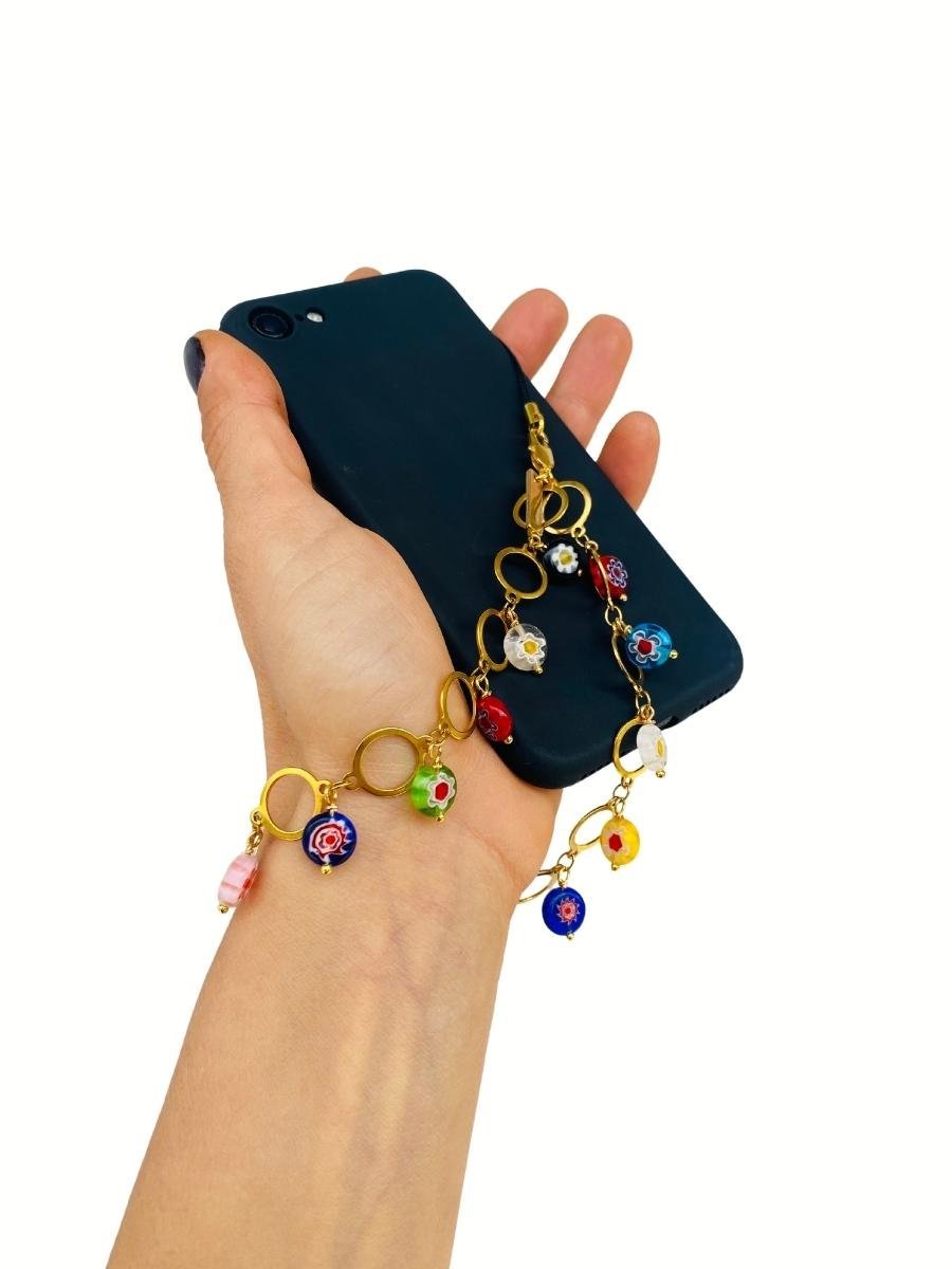 MILLEFIORI - GOLD Wrist Phone Chain | SPECSET