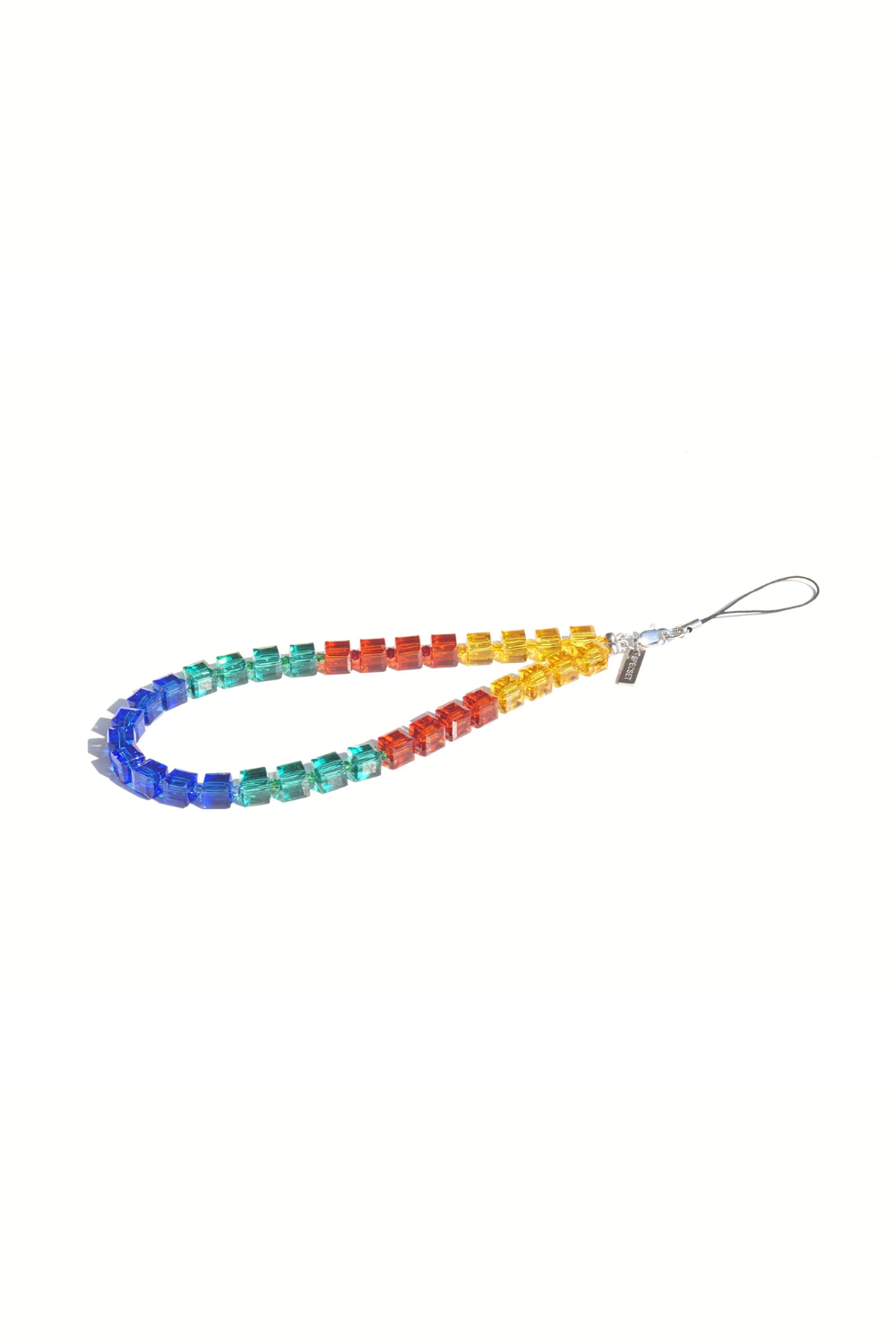 rainbow Swarovski crystal phone strap.