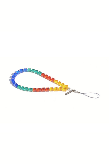 rainbow Swarovski crystal phone strap