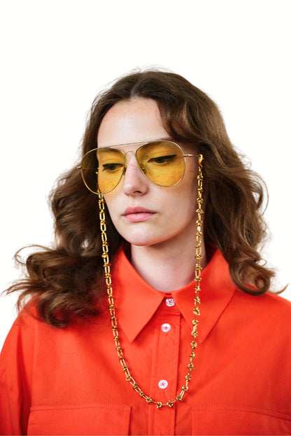 RE-BRAID - Designer Eyewear Chain - Gold | SPECSET